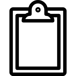 Clipboard with Blank Paper icon