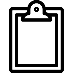 空白の紙が入ったクリップボード icon