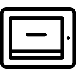 tablet horizontal com linha Ícone