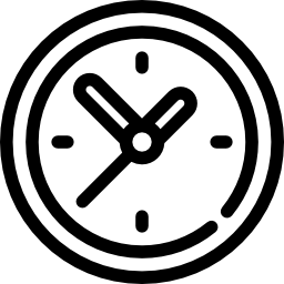 Clock with clockwise icon