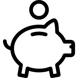Piggy Bank with Coin icon