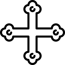 croce metallica icona