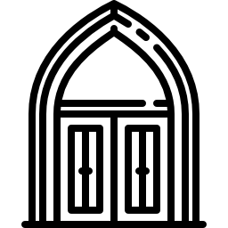 kerk deur icoon