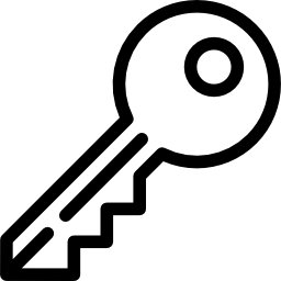 hellende sleutel icoon