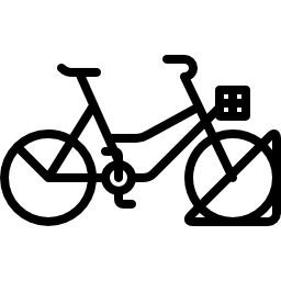 bicicletta parcheggiata icona