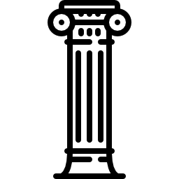 coluna iônica grega Ícone