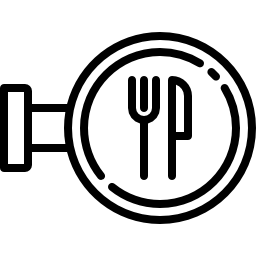 letrero de restaurante icono