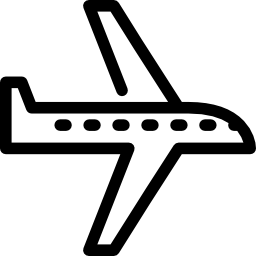 aereo rivolto a destra icona