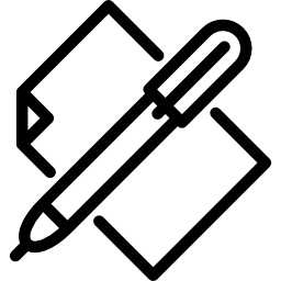 stylo et papier Icône