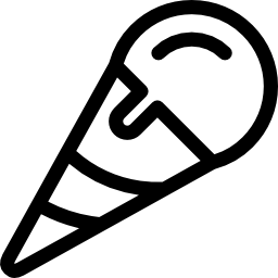 cono de helado inclinado icono