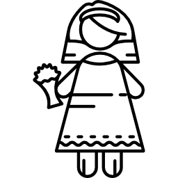 bruid met boeket icoon