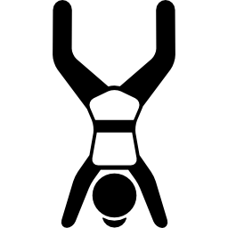 Woman Handstands with Open Legs Position icon