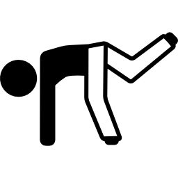 Man Downward Stretching Right Leg icon