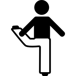 Man Holding Right Leg Posture icon