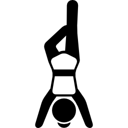 handstands de mujer con pierna doblada icono