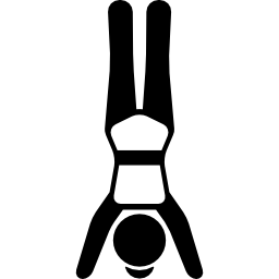 vrouw handstands positie icoon