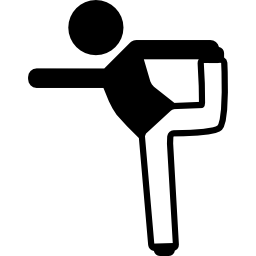 Man Holding Leg and Stretching Arm icon