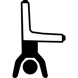 handstands dell'uomo con una gamba in su icona