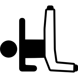 Man Lying with With Arm and Leg Up icon