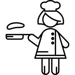 kobieta kuchenka ikona