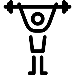 levantamiento de pesas dobles icono