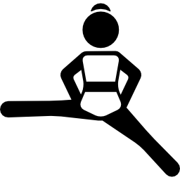 Женщина, растягивающая правую ногу иконка