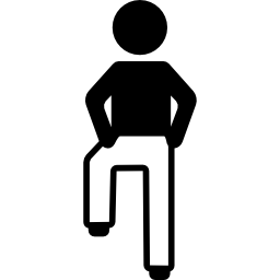 Мужчина с подвешенной ногой иконка