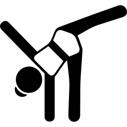 Girl Stretching Leg and Arm icon