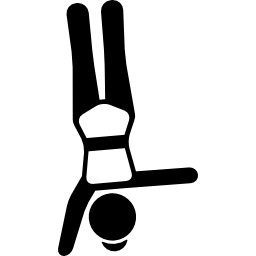 mädchen handstände auf einem arm icon