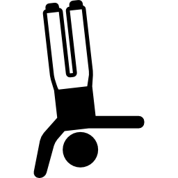 handstands dell'uomo su un braccio icona