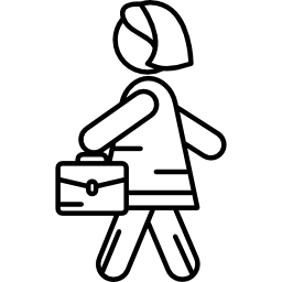 Женщина идет на работу иконка