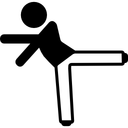 Boy Kicking with Left Leg icon