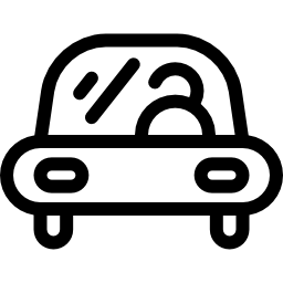 conduciendo un auto icono