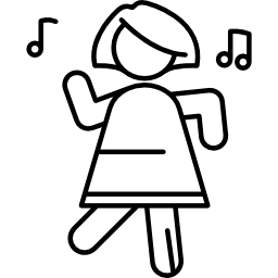 donna che balla icona