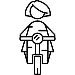 Woman Riding a Motorbike icon