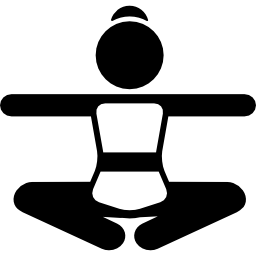 Girl In Lotus Position Stretching Arms icon