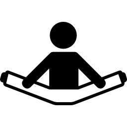 Мальчик сидит, протягивая две ноги иконка