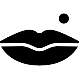 lábios com toupeira Ícone
