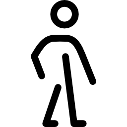 hombre de palo caminando icono