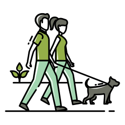wandel met het huisdier icoon