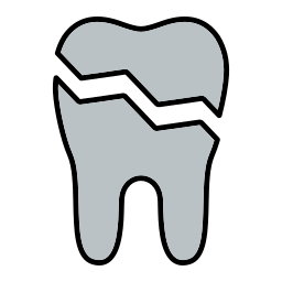 dente rotto icona