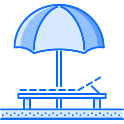 Beach chair icon