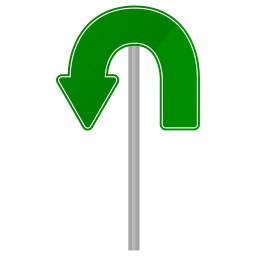 sztandar drogowy ikona