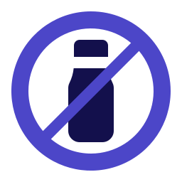 No plastic bottles icon