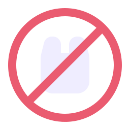 No plastic bags icon