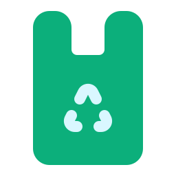 gerecycleerde plastic zak icoon