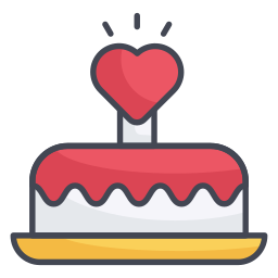 Heart cake icon