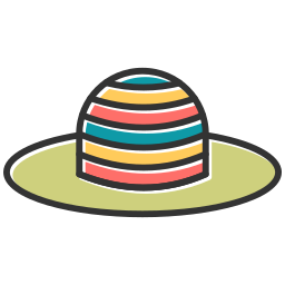 sombrero para el sol icono