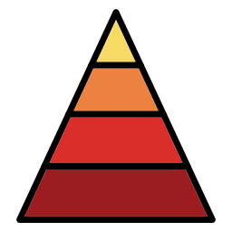 grafico a piramide icona