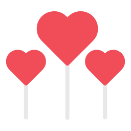 Balloon hearts icon